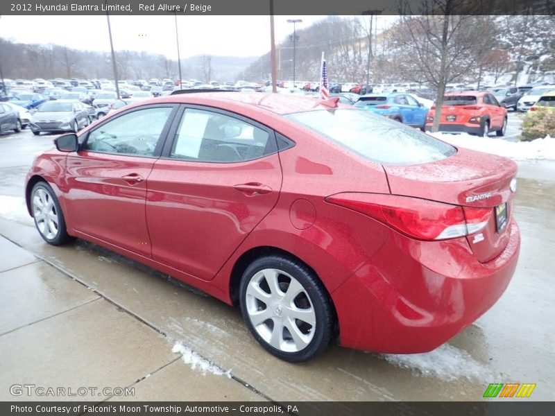 Red Allure / Beige 2012 Hyundai Elantra Limited
