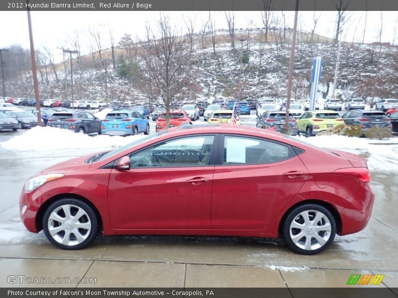 Red Allure / Beige 2012 Hyundai Elantra Limited