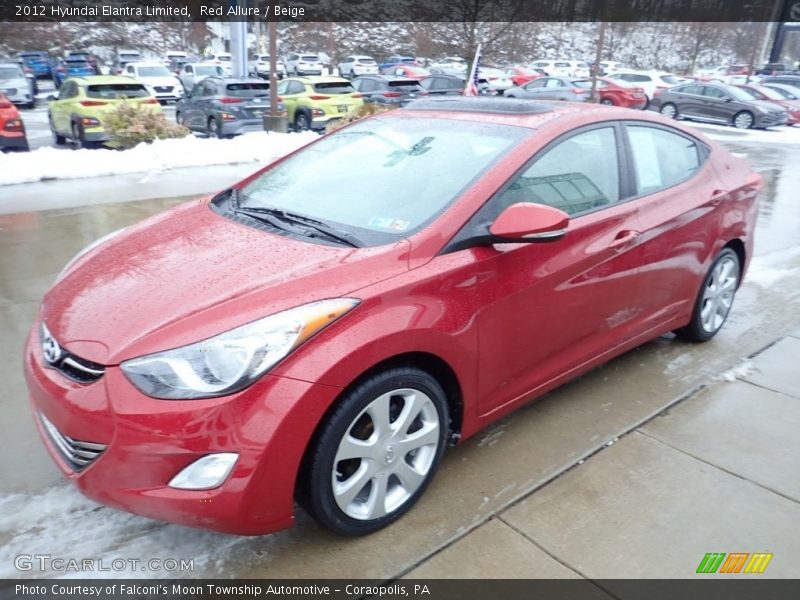 Red Allure / Beige 2012 Hyundai Elantra Limited