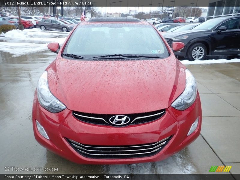 Red Allure / Beige 2012 Hyundai Elantra Limited