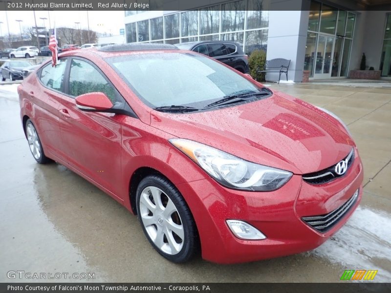 Red Allure / Beige 2012 Hyundai Elantra Limited