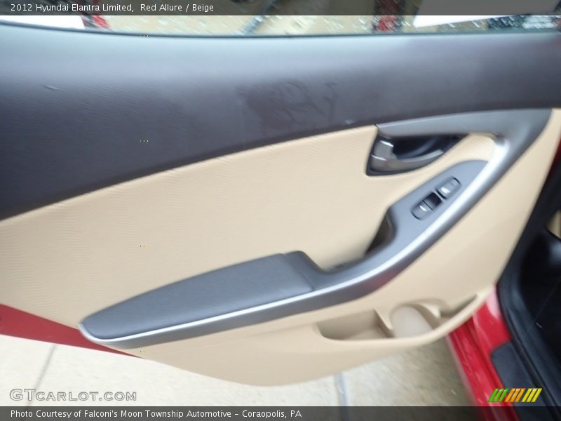 Red Allure / Beige 2012 Hyundai Elantra Limited