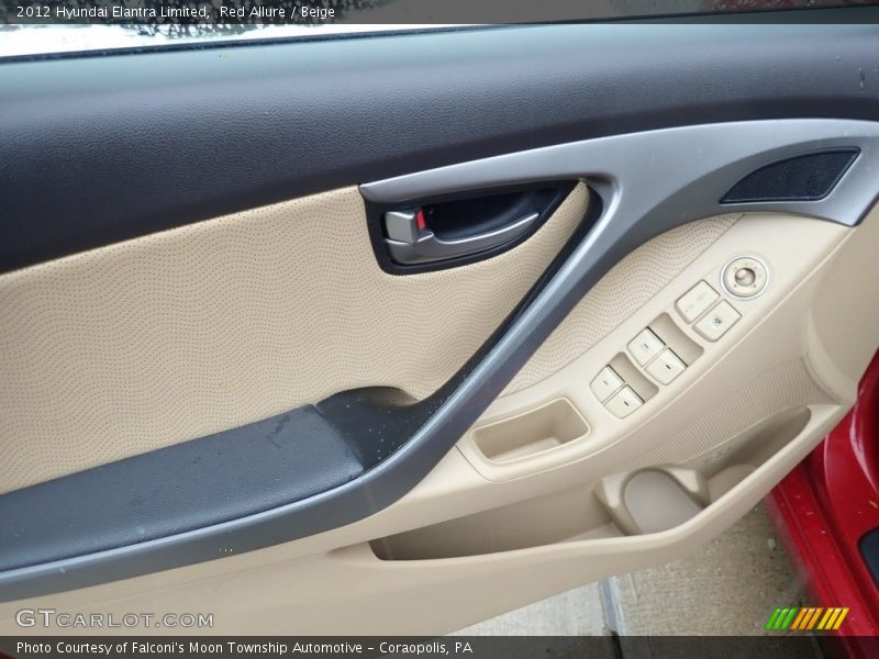 Red Allure / Beige 2012 Hyundai Elantra Limited