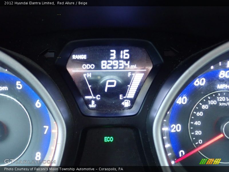 Red Allure / Beige 2012 Hyundai Elantra Limited