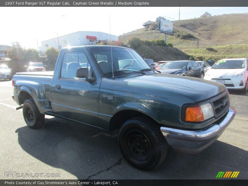 Cayman Green Metallic / Medium Graphite 1997 Ford Ranger XLT Regular Cab