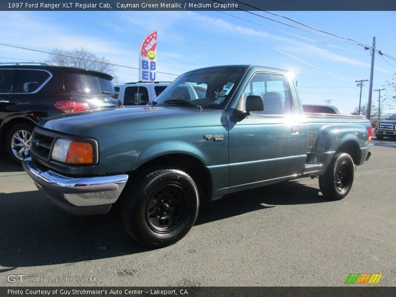 Cayman Green Metallic / Medium Graphite 1997 Ford Ranger XLT Regular Cab