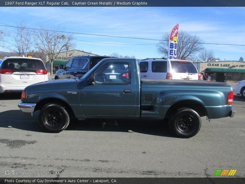 Cayman Green Metallic / Medium Graphite 1997 Ford Ranger XLT Regular Cab