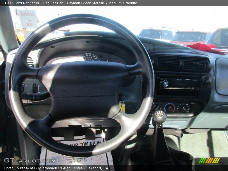 Cayman Green Metallic / Medium Graphite 1997 Ford Ranger XLT Regular Cab