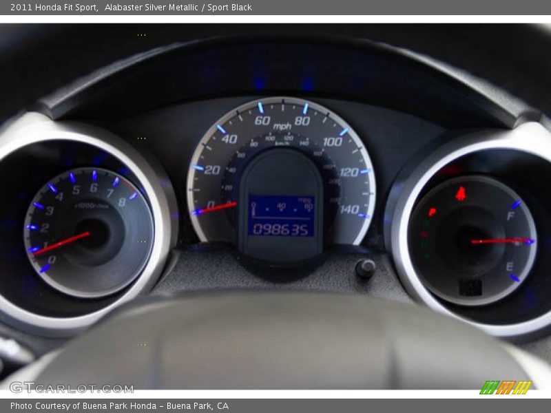 Alabaster Silver Metallic / Sport Black 2011 Honda Fit Sport