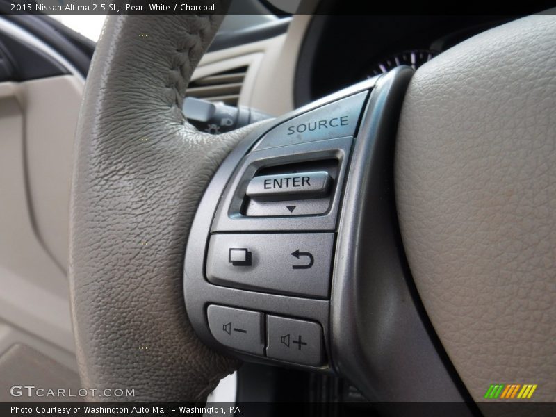 Pearl White / Charcoal 2015 Nissan Altima 2.5 SL