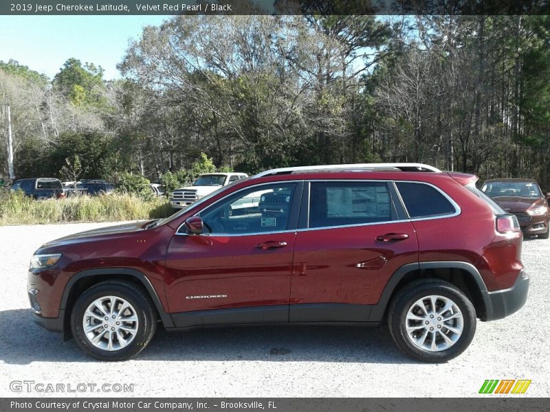 Velvet Red Pearl / Black 2019 Jeep Cherokee Latitude