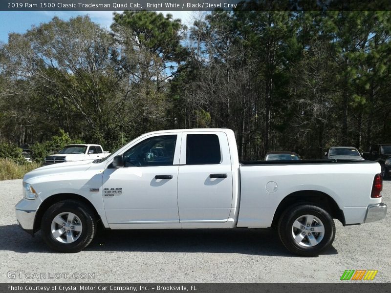 Bright White / Black/Diesel Gray 2019 Ram 1500 Classic Tradesman Quad Cab