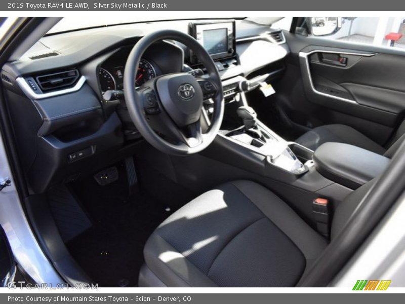 Silver Sky Metallic / Black 2019 Toyota RAV4 LE AWD