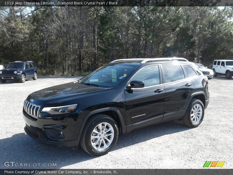 Diamond Black Crystal Pearl / Black 2019 Jeep Cherokee Latitude