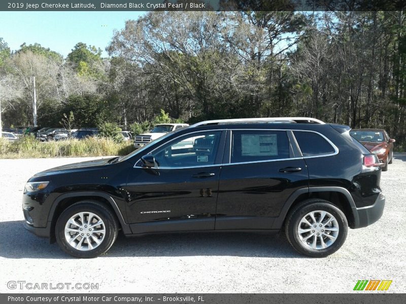 Diamond Black Crystal Pearl / Black 2019 Jeep Cherokee Latitude