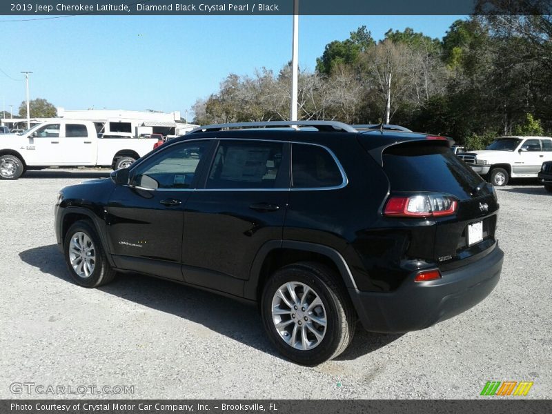 Diamond Black Crystal Pearl / Black 2019 Jeep Cherokee Latitude