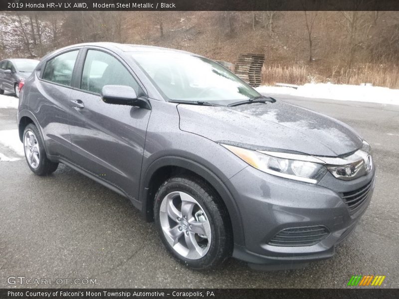 Modern Steel Metallic / Black 2019 Honda HR-V LX AWD