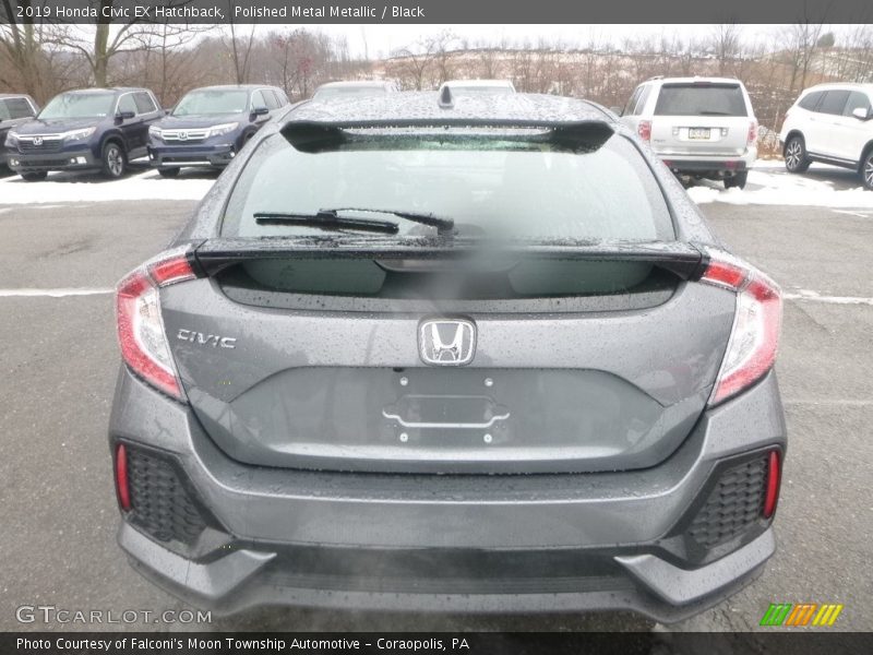 Polished Metal Metallic / Black 2019 Honda Civic EX Hatchback