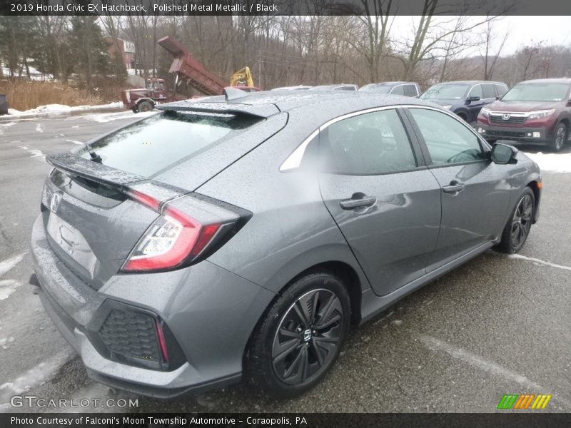 Polished Metal Metallic / Black 2019 Honda Civic EX Hatchback
