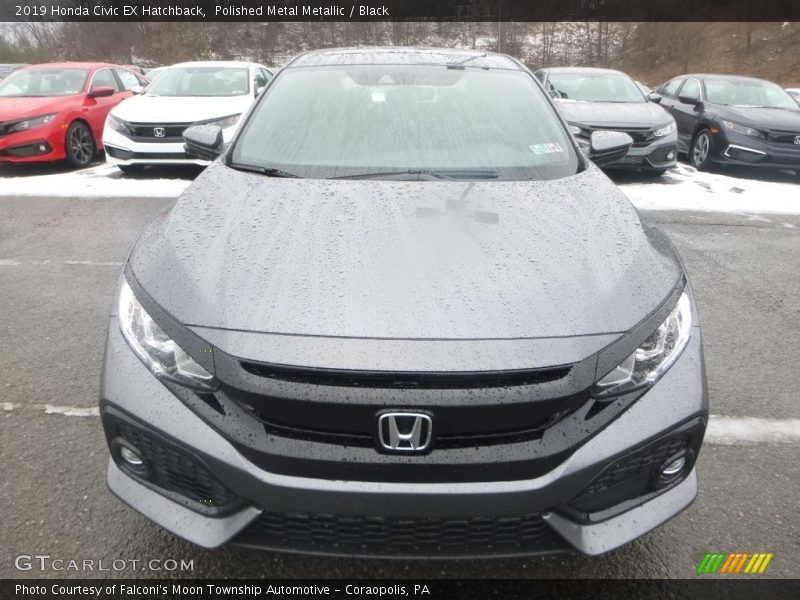 Polished Metal Metallic / Black 2019 Honda Civic EX Hatchback