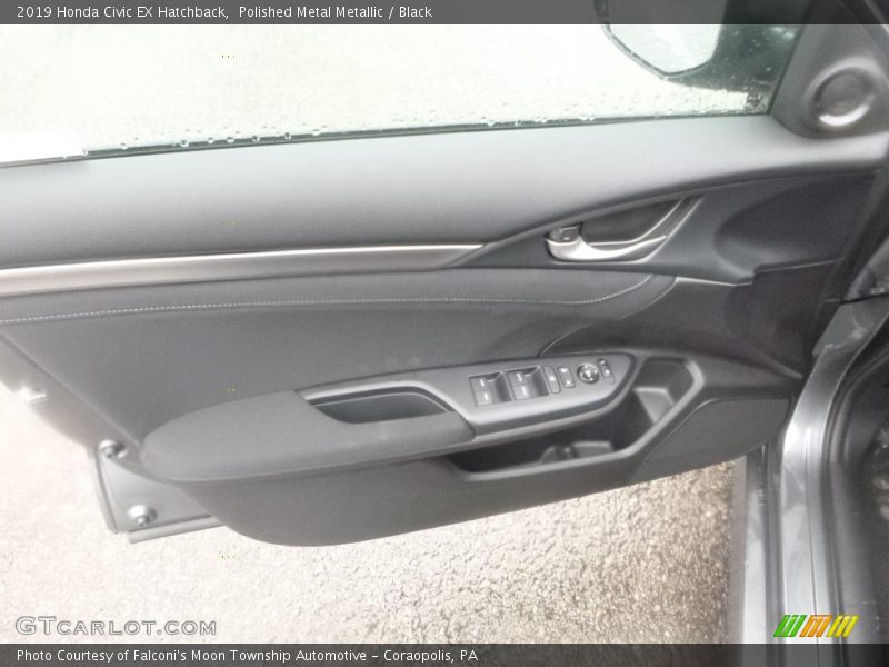 Polished Metal Metallic / Black 2019 Honda Civic EX Hatchback