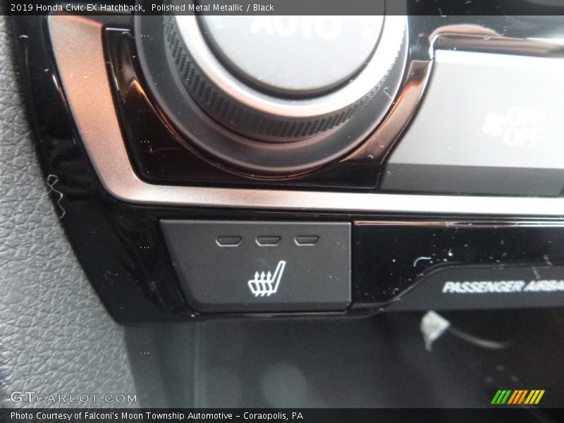 Polished Metal Metallic / Black 2019 Honda Civic EX Hatchback