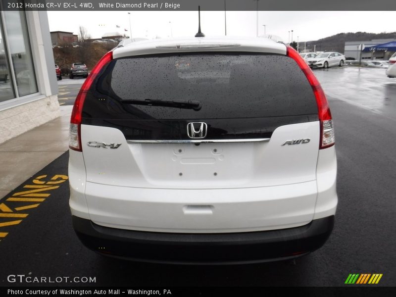 White Diamond Pearl / Beige 2012 Honda CR-V EX-L 4WD