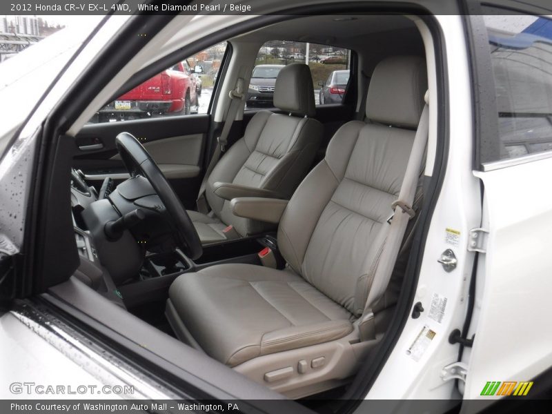 White Diamond Pearl / Beige 2012 Honda CR-V EX-L 4WD