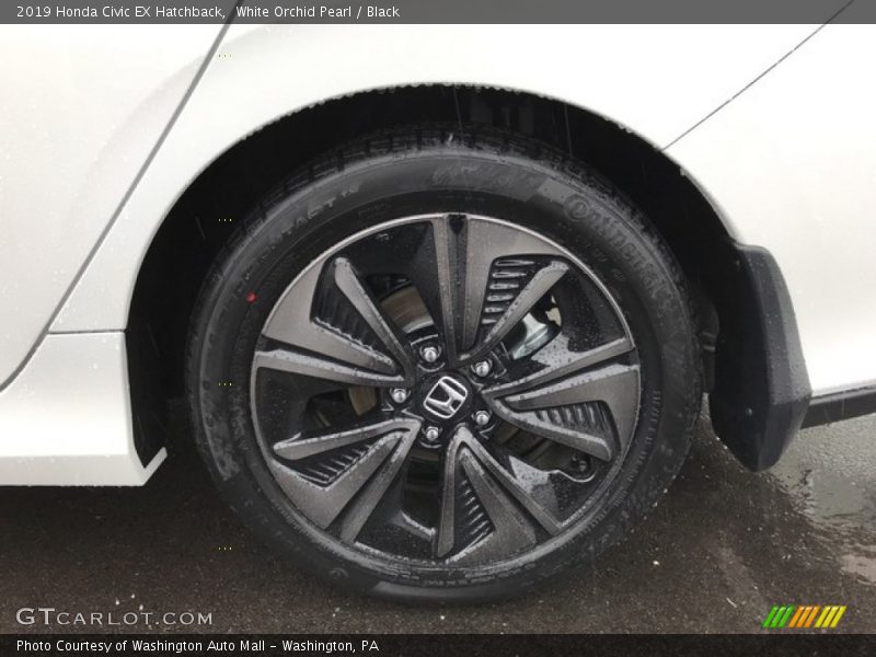 White Orchid Pearl / Black 2019 Honda Civic EX Hatchback