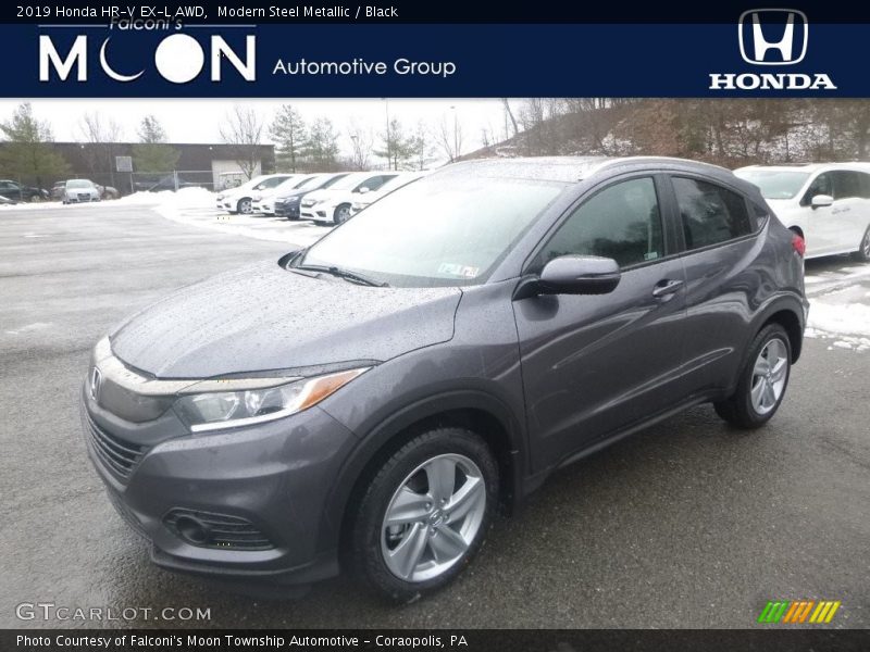 Modern Steel Metallic / Black 2019 Honda HR-V EX-L AWD