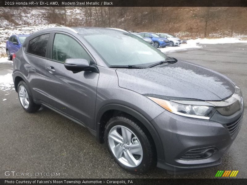 Modern Steel Metallic / Black 2019 Honda HR-V EX-L AWD