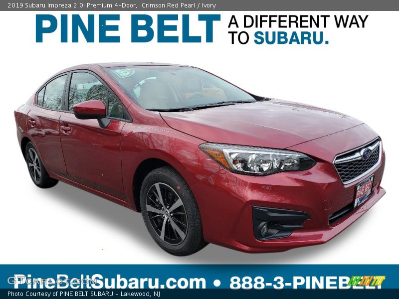 Crimson Red Pearl / Ivory 2019 Subaru Impreza 2.0i Premium 4-Door