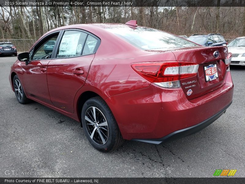 Crimson Red Pearl / Ivory 2019 Subaru Impreza 2.0i Premium 4-Door