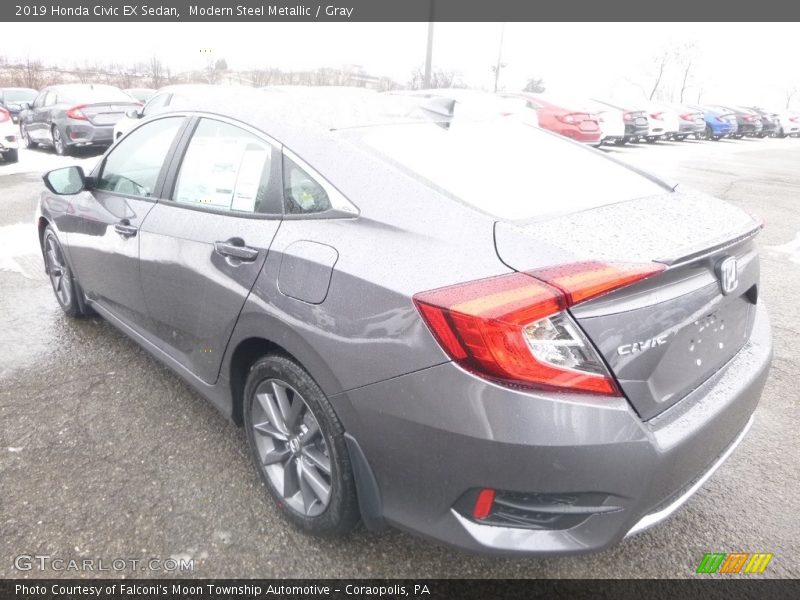 Modern Steel Metallic / Gray 2019 Honda Civic EX Sedan