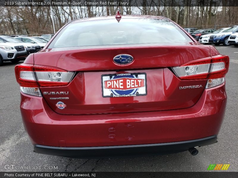 Crimson Red Pearl / Ivory 2019 Subaru Impreza 2.0i Premium 4-Door