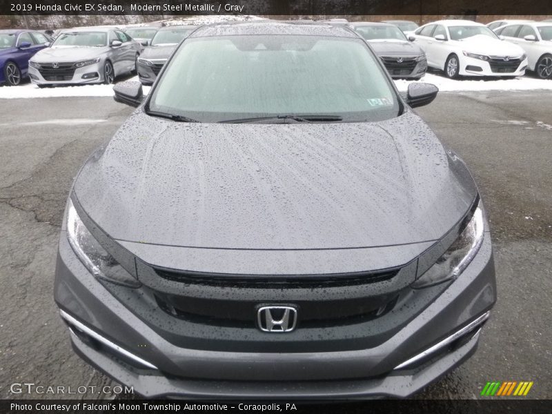 Modern Steel Metallic / Gray 2019 Honda Civic EX Sedan