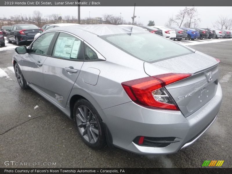 Lunar Silver Metallic / Black 2019 Honda Civic EX Sedan