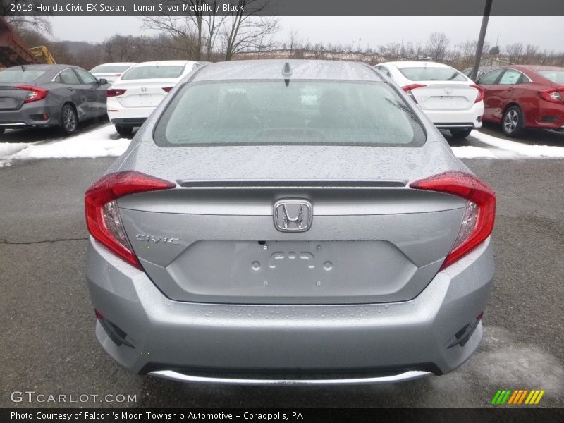 Lunar Silver Metallic / Black 2019 Honda Civic EX Sedan