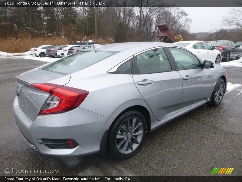 Lunar Silver Metallic / Black 2019 Honda Civic EX Sedan