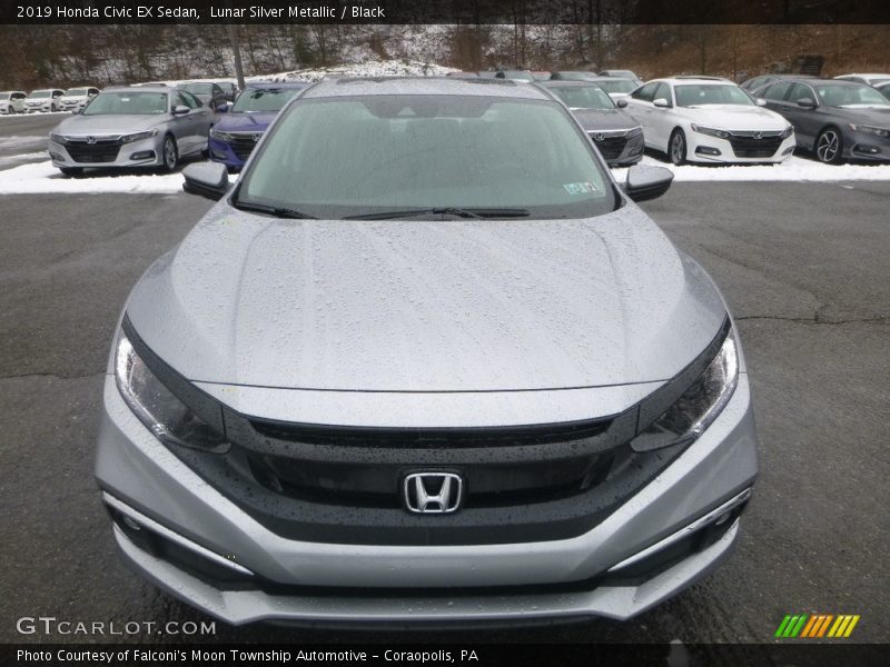Lunar Silver Metallic / Black 2019 Honda Civic EX Sedan