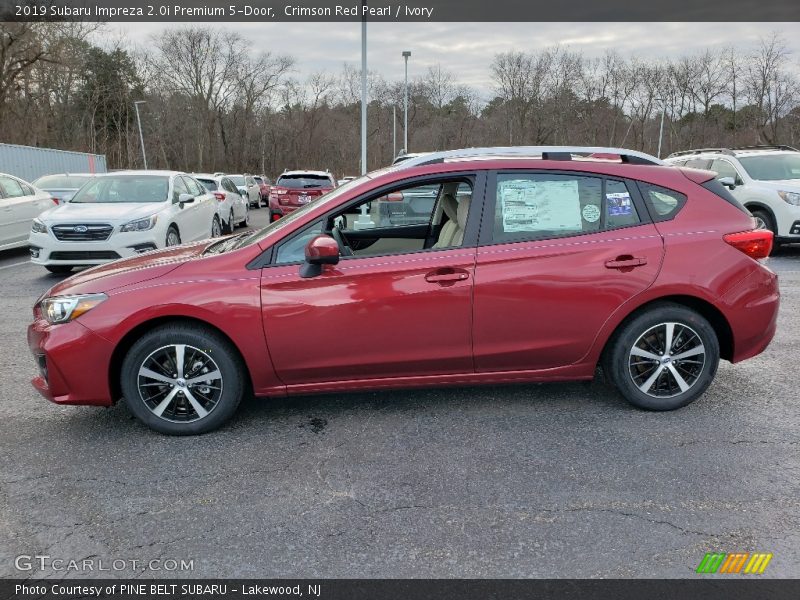 Crimson Red Pearl / Ivory 2019 Subaru Impreza 2.0i Premium 5-Door