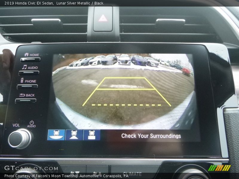 Lunar Silver Metallic / Black 2019 Honda Civic EX Sedan