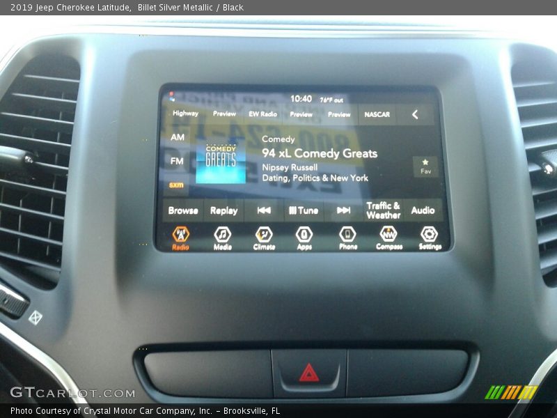 Billet Silver Metallic / Black 2019 Jeep Cherokee Latitude