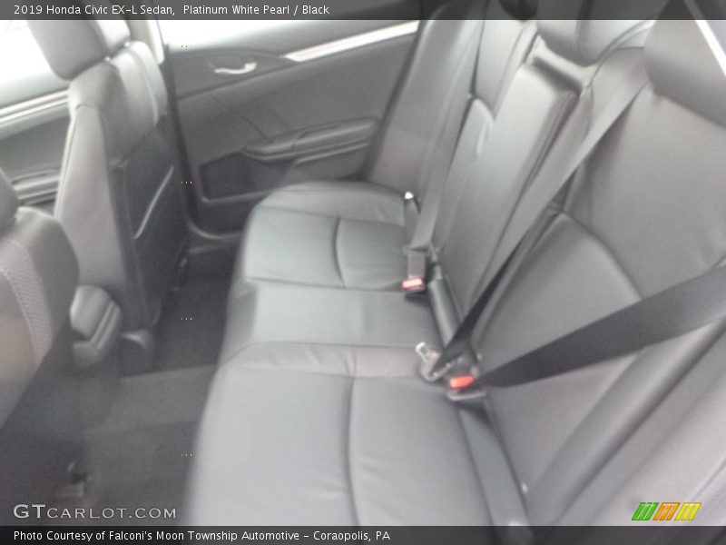 Platinum White Pearl / Black 2019 Honda Civic EX-L Sedan