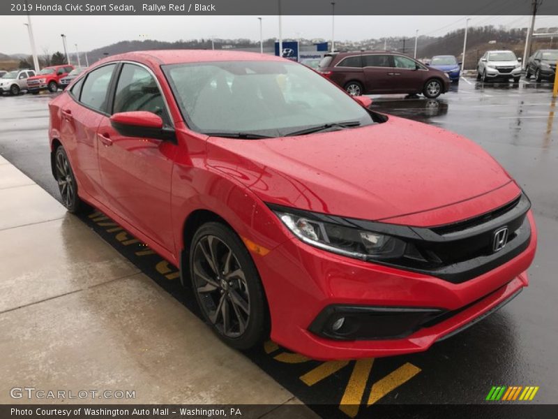 Rallye Red / Black 2019 Honda Civic Sport Sedan
