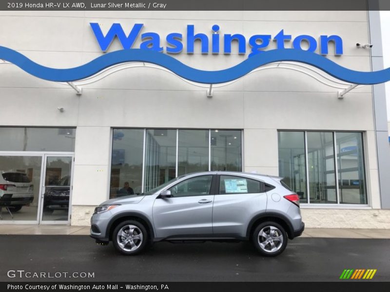 Lunar Silver Metallic / Gray 2019 Honda HR-V LX AWD