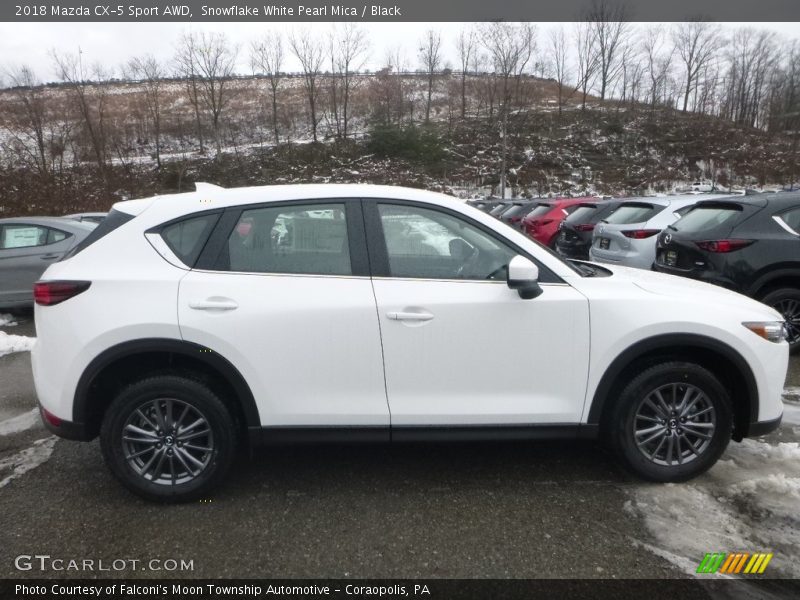 Snowflake White Pearl Mica / Black 2018 Mazda CX-5 Sport AWD