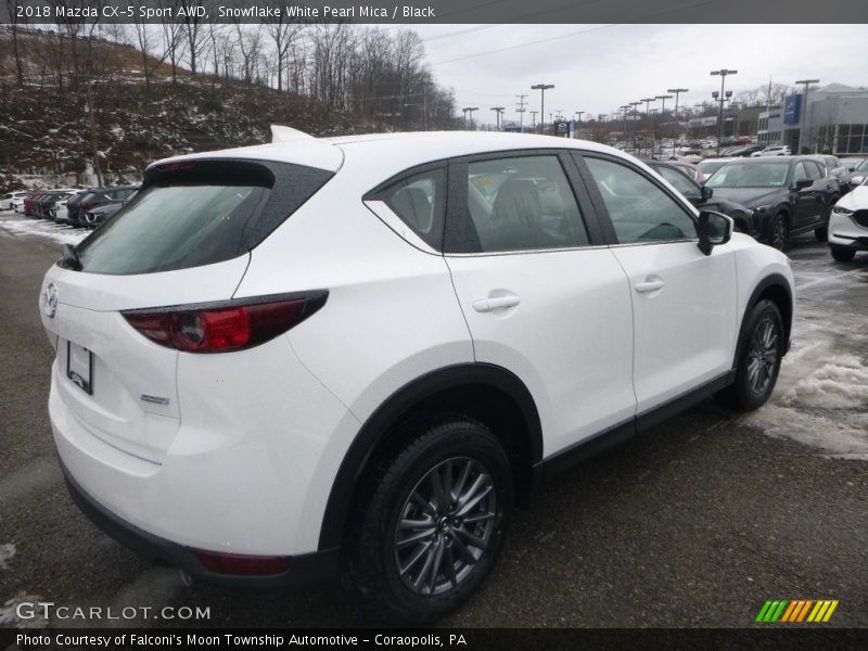 Snowflake White Pearl Mica / Black 2018 Mazda CX-5 Sport AWD