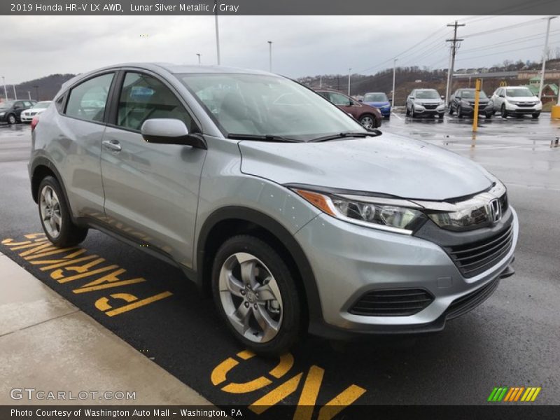 Lunar Silver Metallic / Gray 2019 Honda HR-V LX AWD
