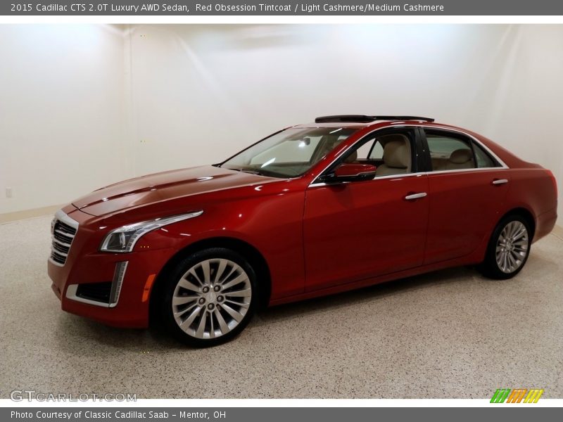 Red Obsession Tintcoat / Light Cashmere/Medium Cashmere 2015 Cadillac CTS 2.0T Luxury AWD Sedan